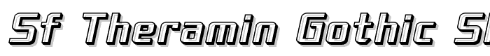 SF Theramin Gothic Shaded Oblique font